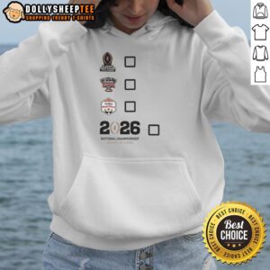 Alternative view of Top Playoff First Round Sugar Bowl Vrbo Fiesta Bowl National Championship What Is Your Choice T-Shirt