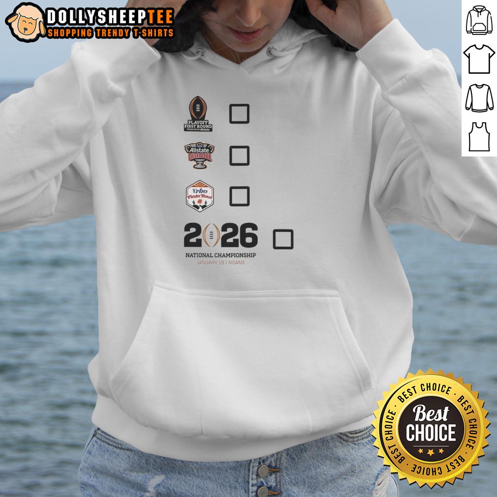 Top Playoff First Round Sugar Bowl Vrbo Fiesta Bowl National Championship What Is Your Choice T-Shirt - Image 2