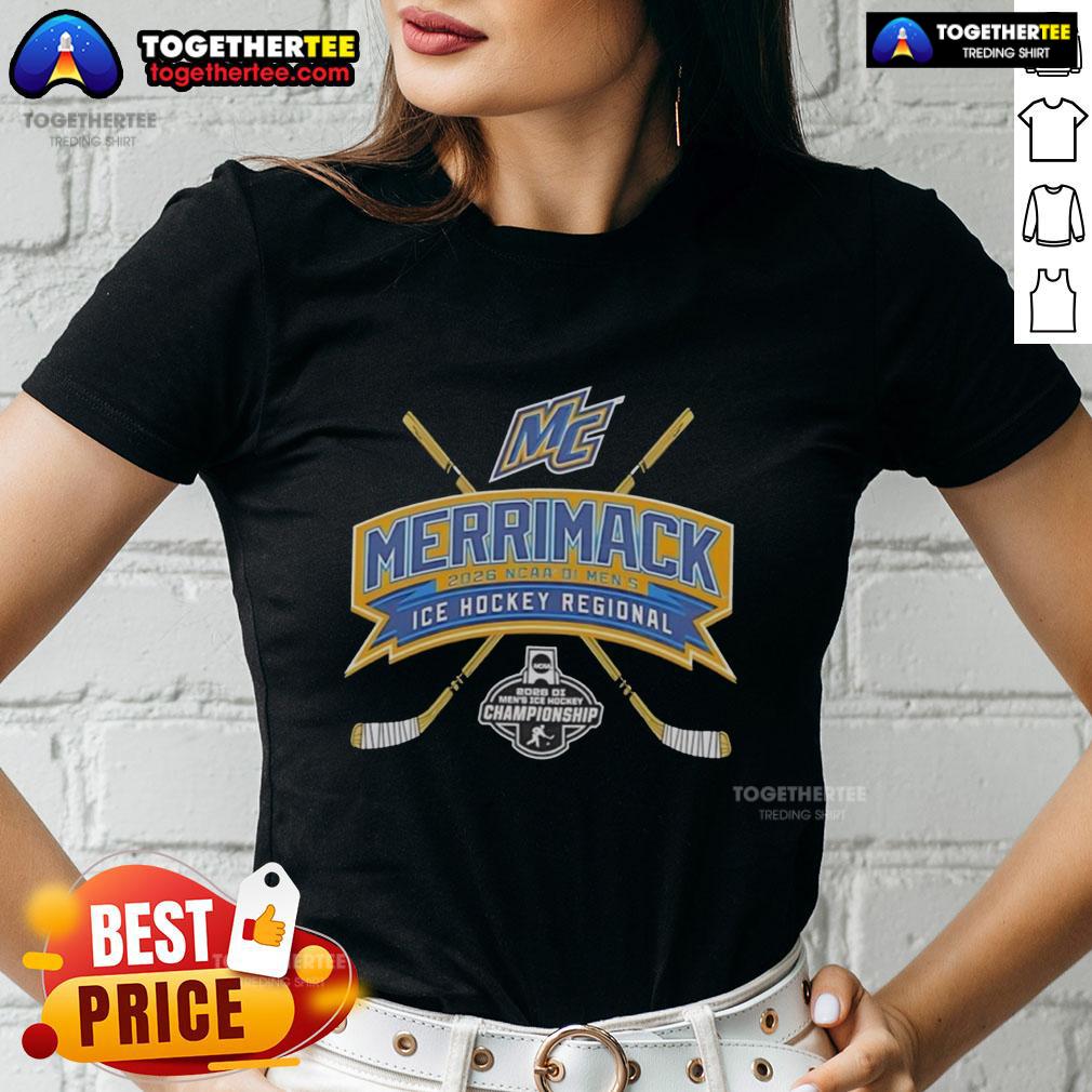 Top Merrimack 2026 NCAA Division I Men's ICE Hockey Regional T-Shirt - Image 3
