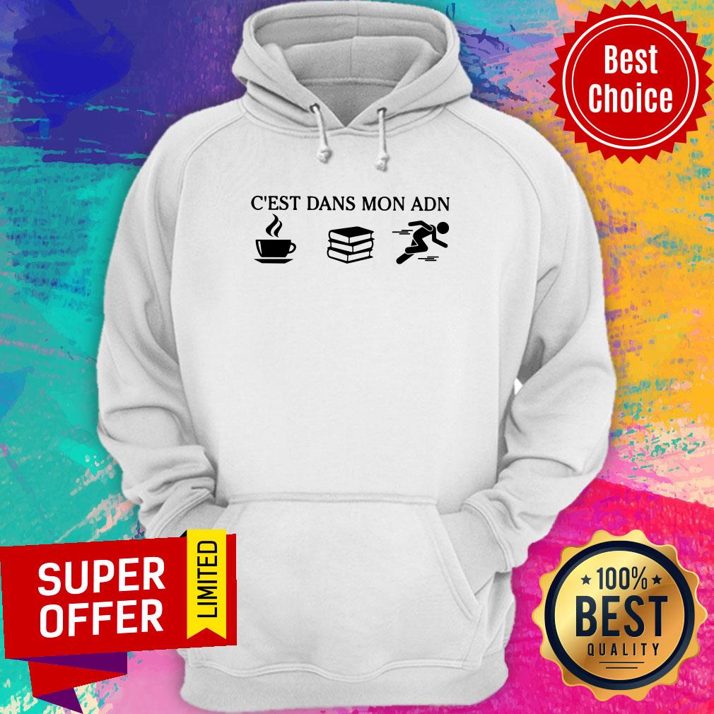 C'est Dans Mon ADN Coffee Book Running Shirt - Image 2