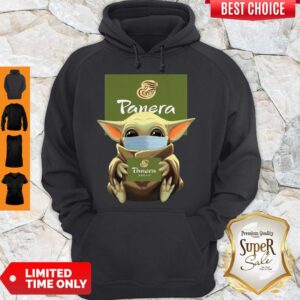 Alternative view of Official Baby Yoda Face Mask Hug Panera Bread Shirt