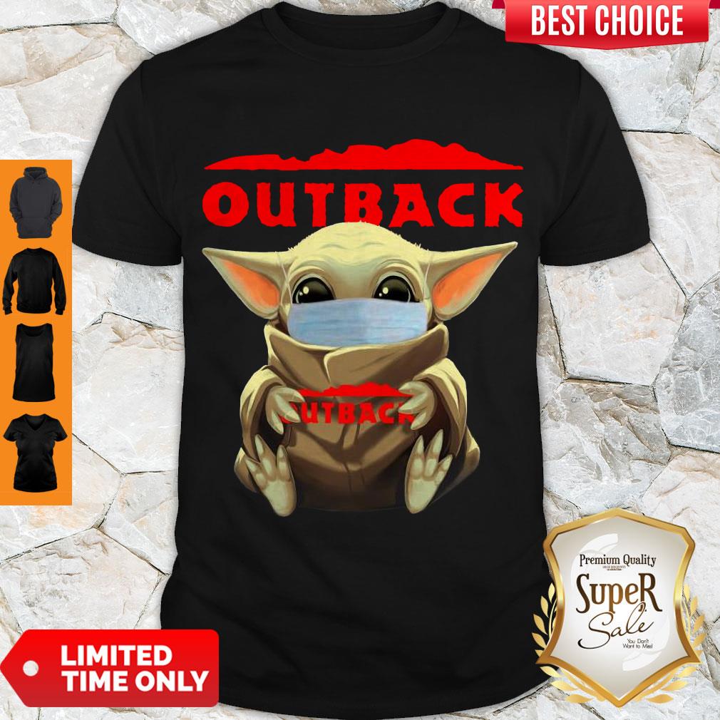 Official Baby Yoda Face Mask Hug Outback Shirt