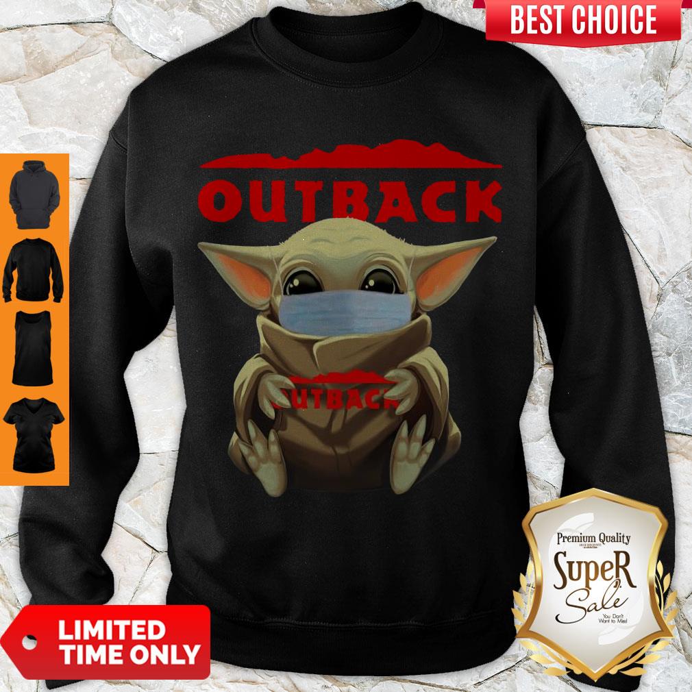 Official Baby Yoda Face Mask Hug Outback Shirt - Image 3