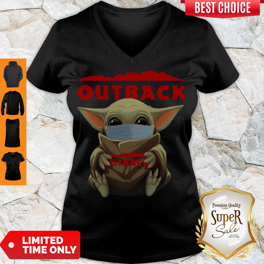 Official Baby Yoda Face Mask Hug Outback Shirt - Image 5