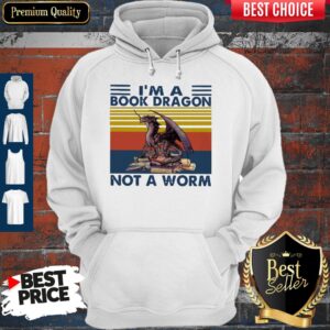 Alternative view of Official I’m A Book Dragon Not A Worm Vintage Shirt