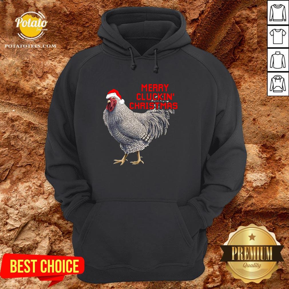 Pretty Santa Chicken Merry Cluckin’ Christmas Shirt - Image 5
