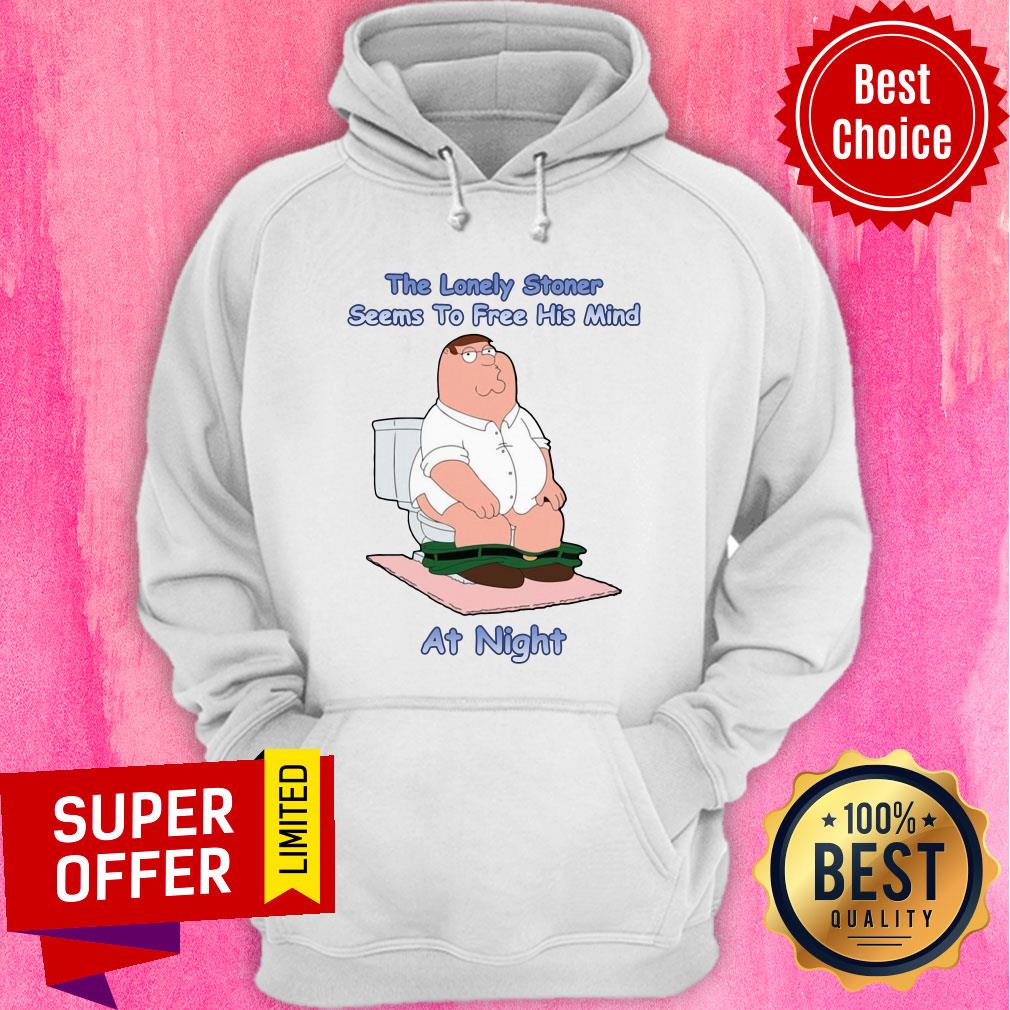 Top The Lonely Stoner Seems To Free His Mind At Night Shirt - Image 5