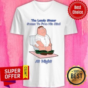 Alternative view of Top The Lonely Stoner Seems To Free His Mind At Night Shirt