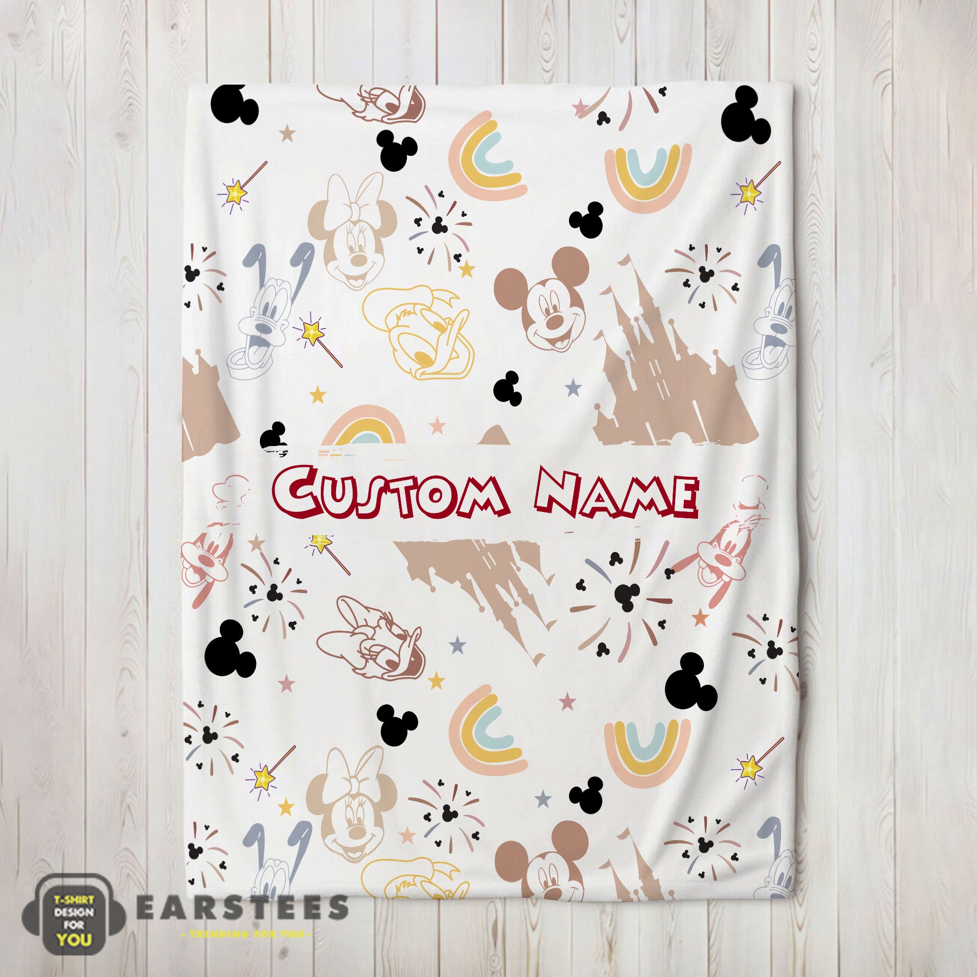 Good Disney Mickey Mouse & Friends Magical Mouse Castle Blanket Fleece Customized Blanket