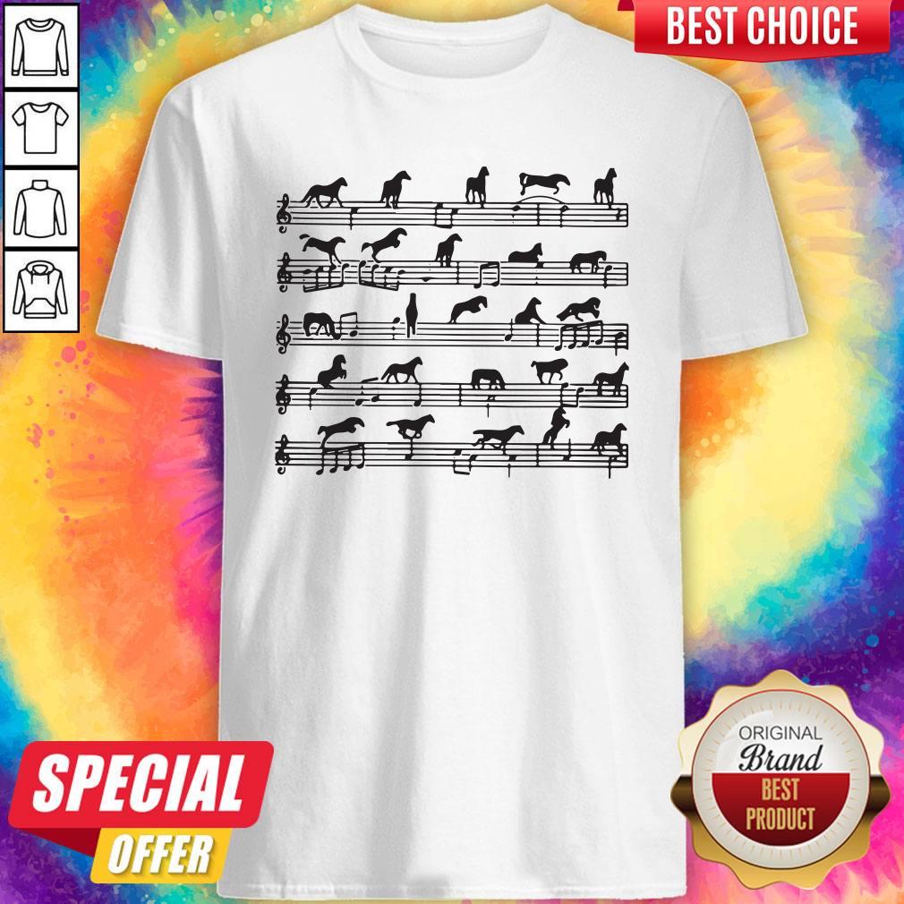 Awesome Horse Notes On Sheet Music Shirt
