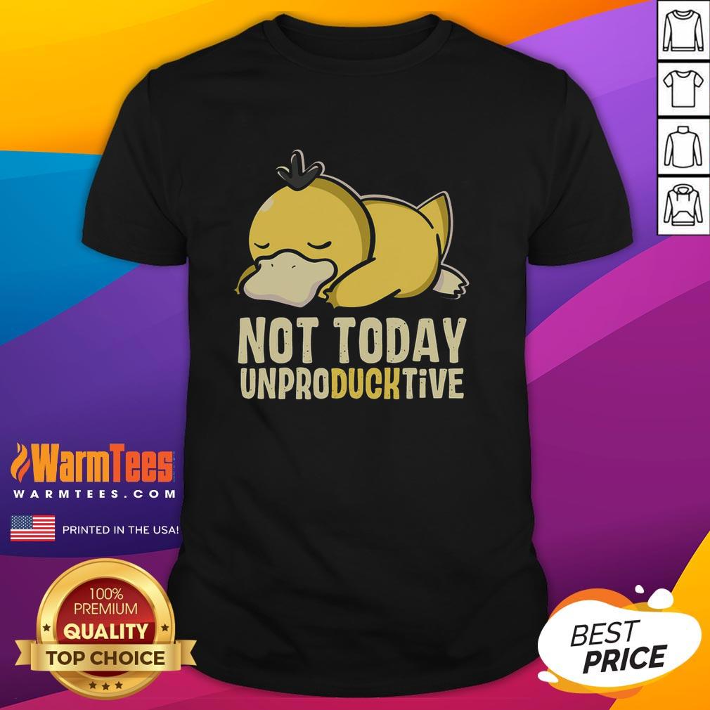 Cute Not Today Unproducktive Pokemon Psyduck T-Shirt