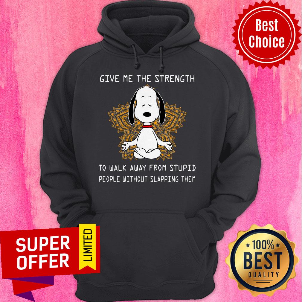 Funny Snoopy Give Me The Strength To Walk Away Form Stupid People Shirt - Image 3