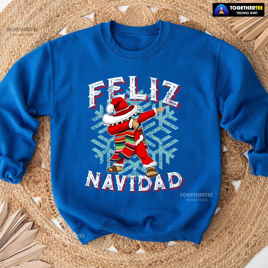 Feliz Navidad Dabbing Sombrero Mexican Christmas Sweatshirt - Image 10