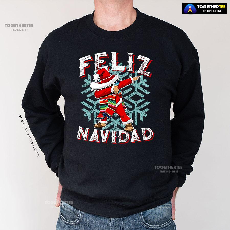 Feliz Navidad Dabbing Sombrero Mexican Christmas Sweatshirt - Image 3