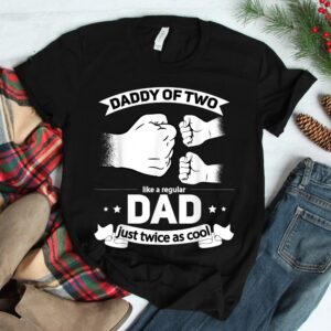 Dad Squared Fathers Day Dad Of Two Cool Daddy Of 2 Shirt