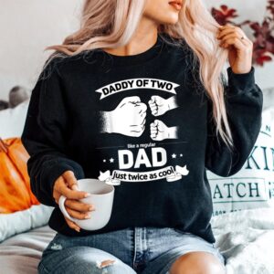 Alternative view of Dad Squared Fathers Day Dad Of Two Cool Daddy Of 2 Shirt