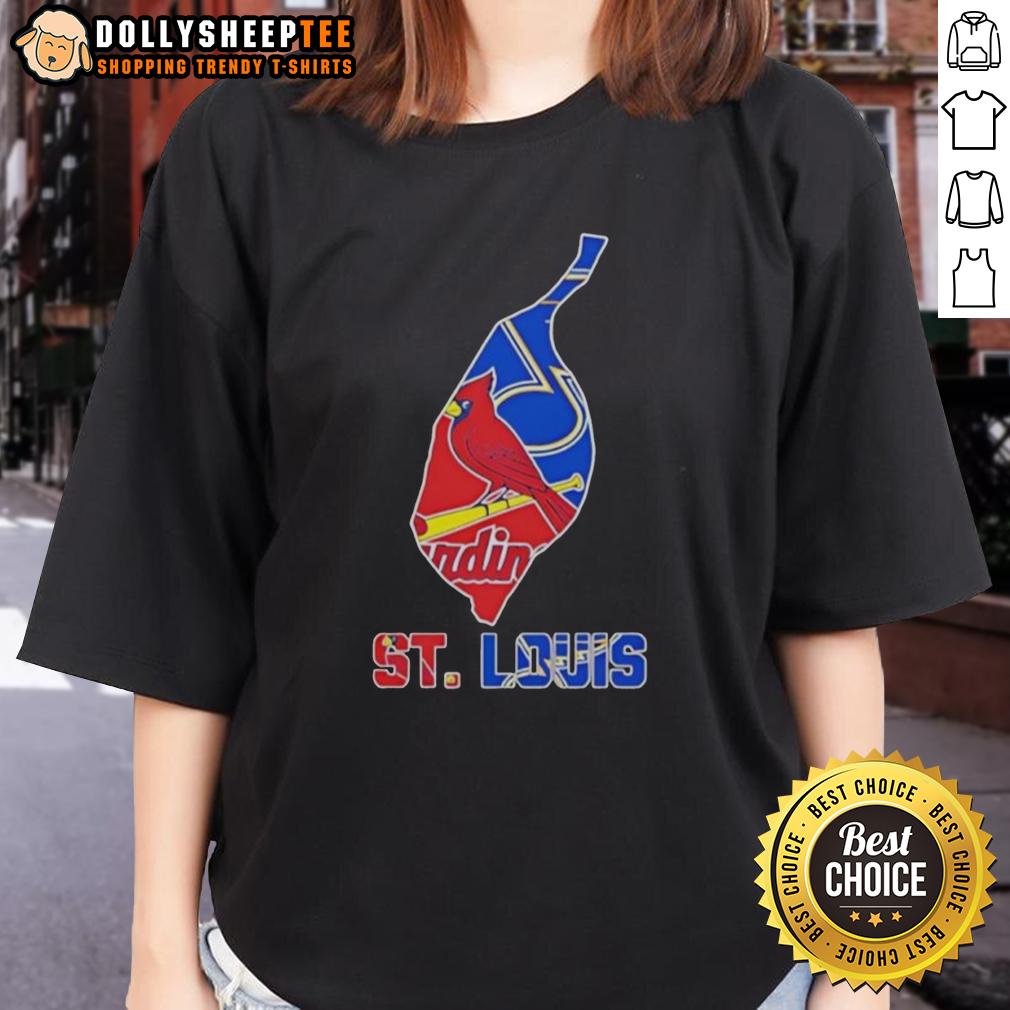 Nice St. Louis Sports Teams Graphic Transfer State T-Shirt - Image 3