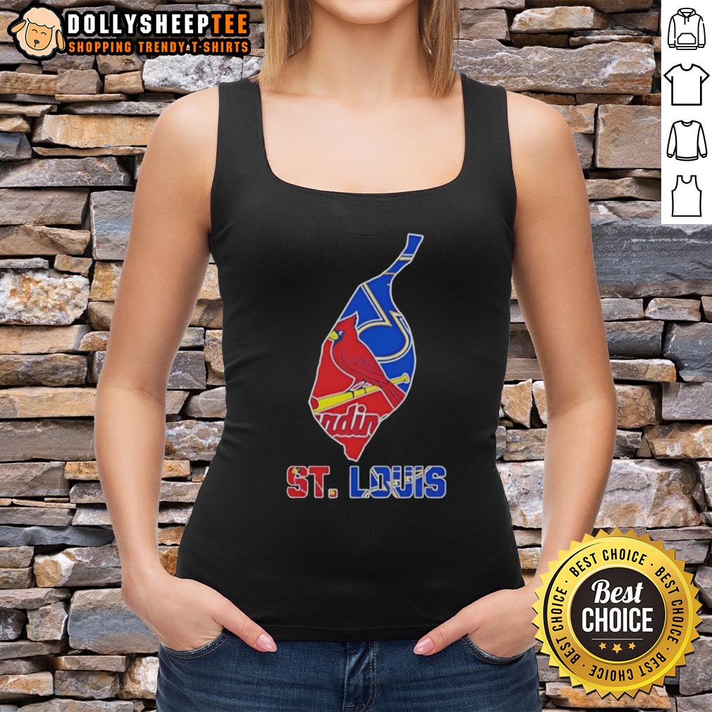 Nice St. Louis Sports Teams Graphic Transfer State T-Shirt - Image 4