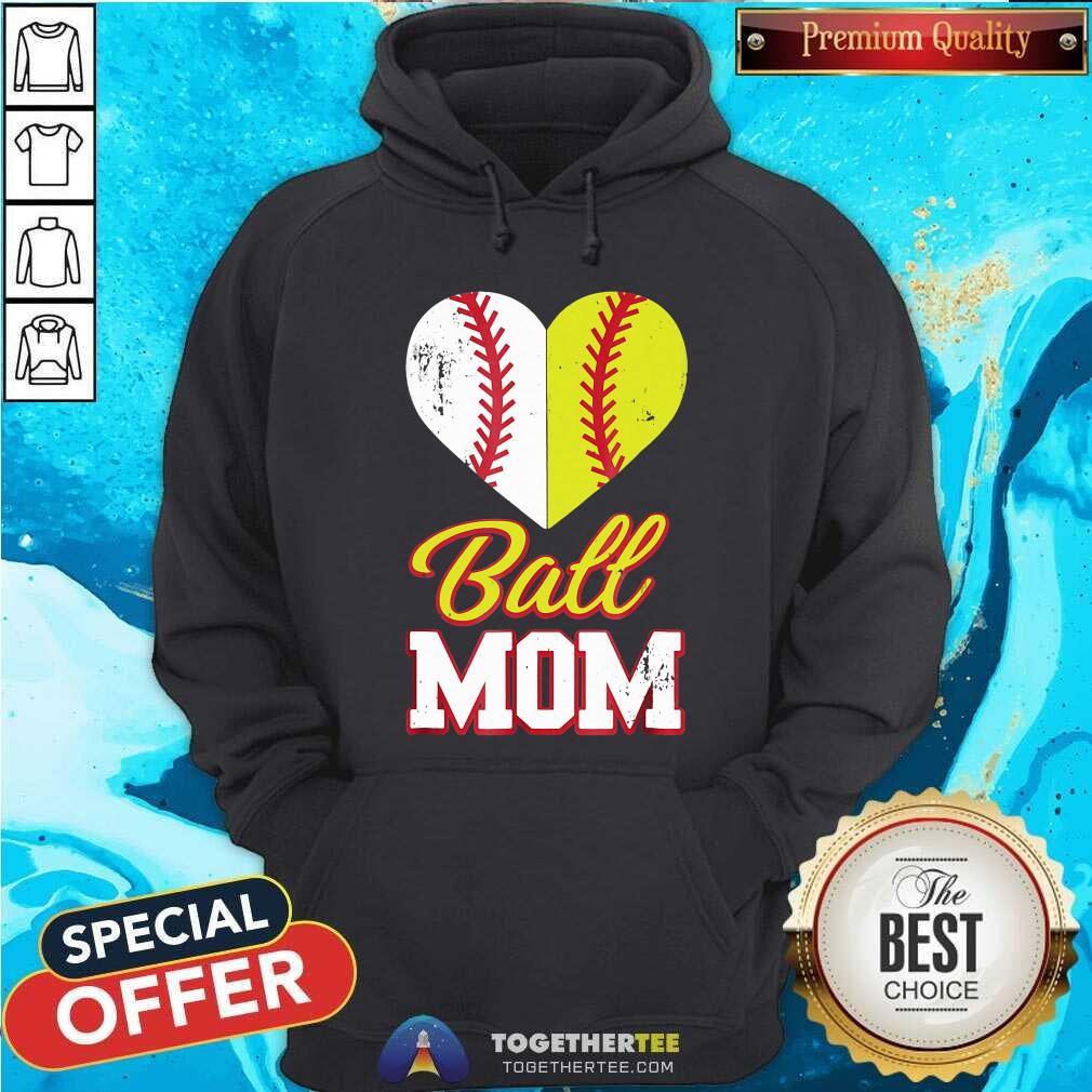 Hot Softball Baseball Ball Mom Shirt - Image 5