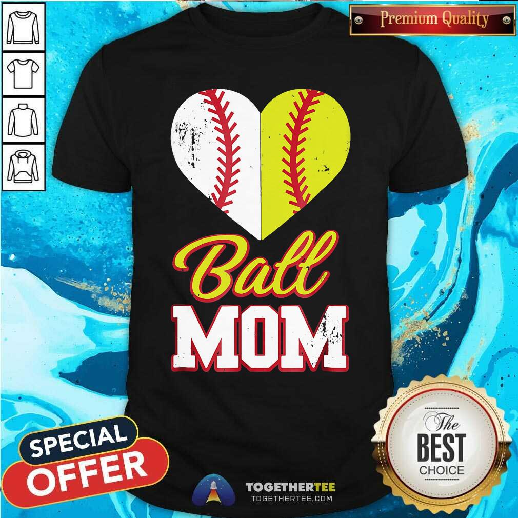 Hot Softball Baseball Ball Mom Shirt