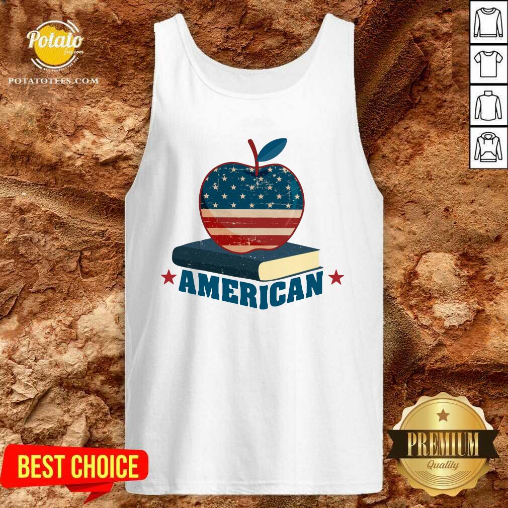 American Apple And Book 4th Of July Shirt - Image 4