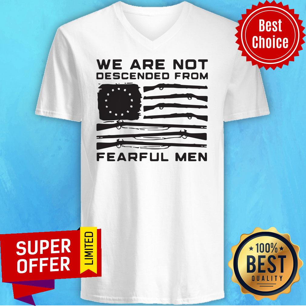 Premium We Are Not Descended From Fearful Men Betsy Ross Flag Shirt - Image 4