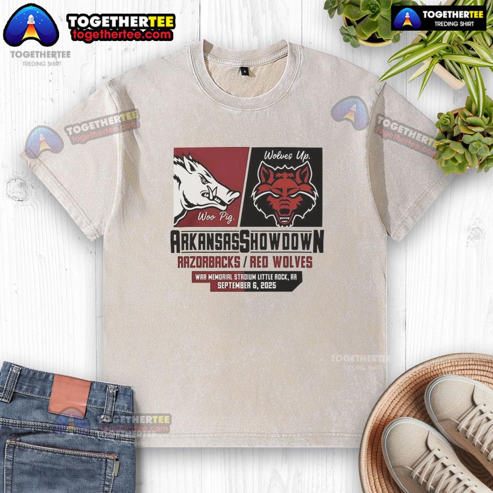 Hot Arkansas Razorbacks Vs Arkansas State Red Wolves Showdown 2025 T-Shirt - Image 6