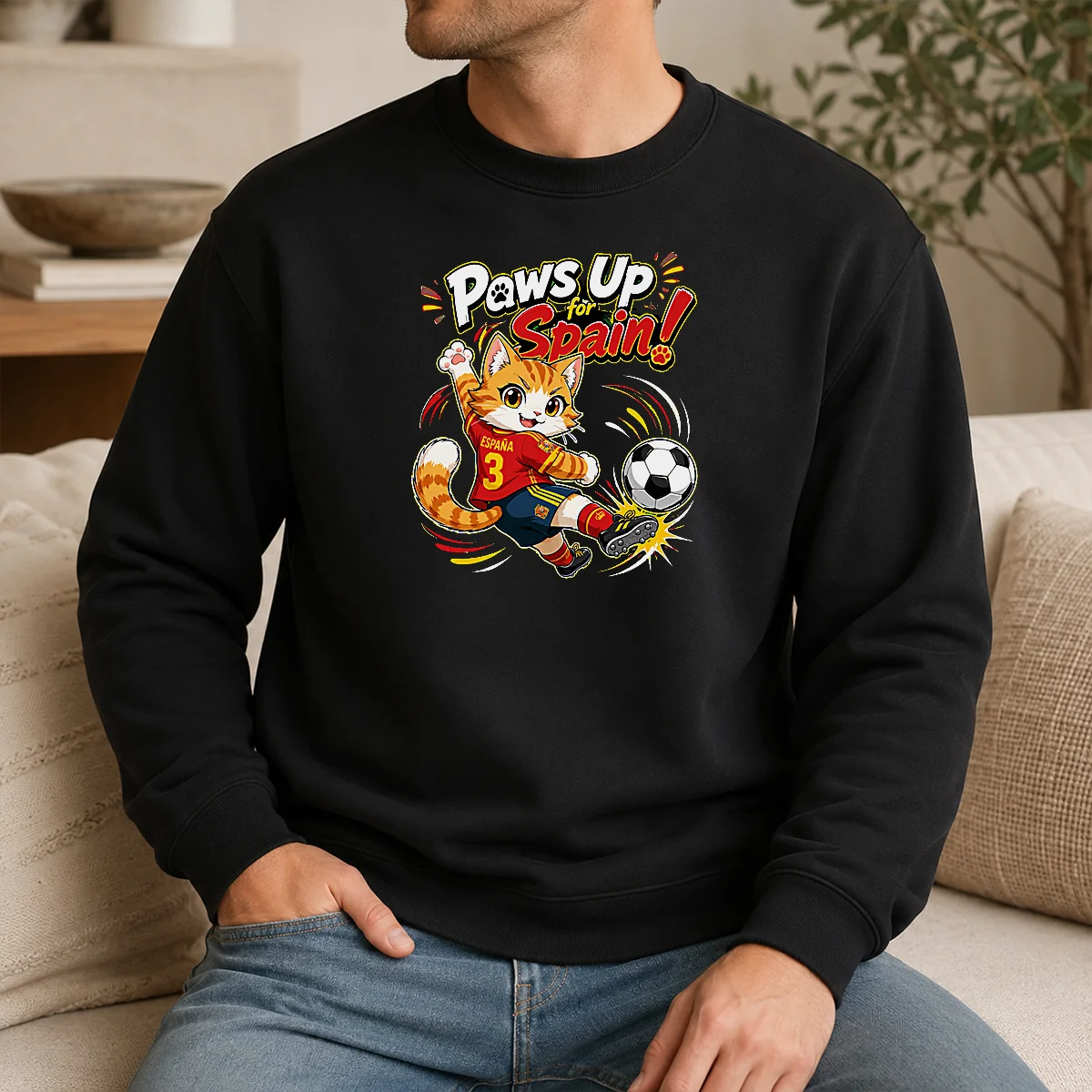 Official Spanish Soccer Cat Meme Anime Shirt - Image 7