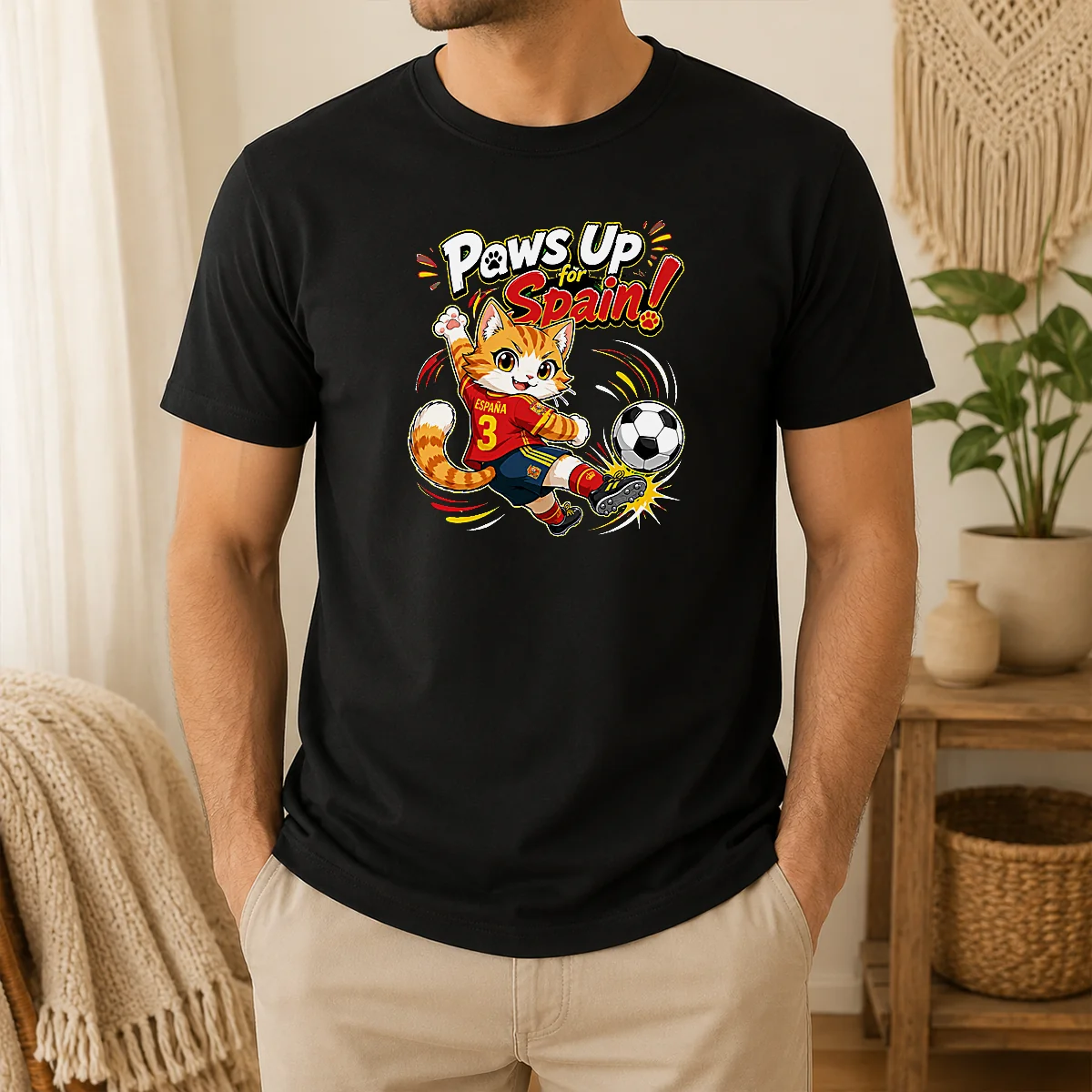 Official Spanish Soccer Cat Meme Anime Shirt