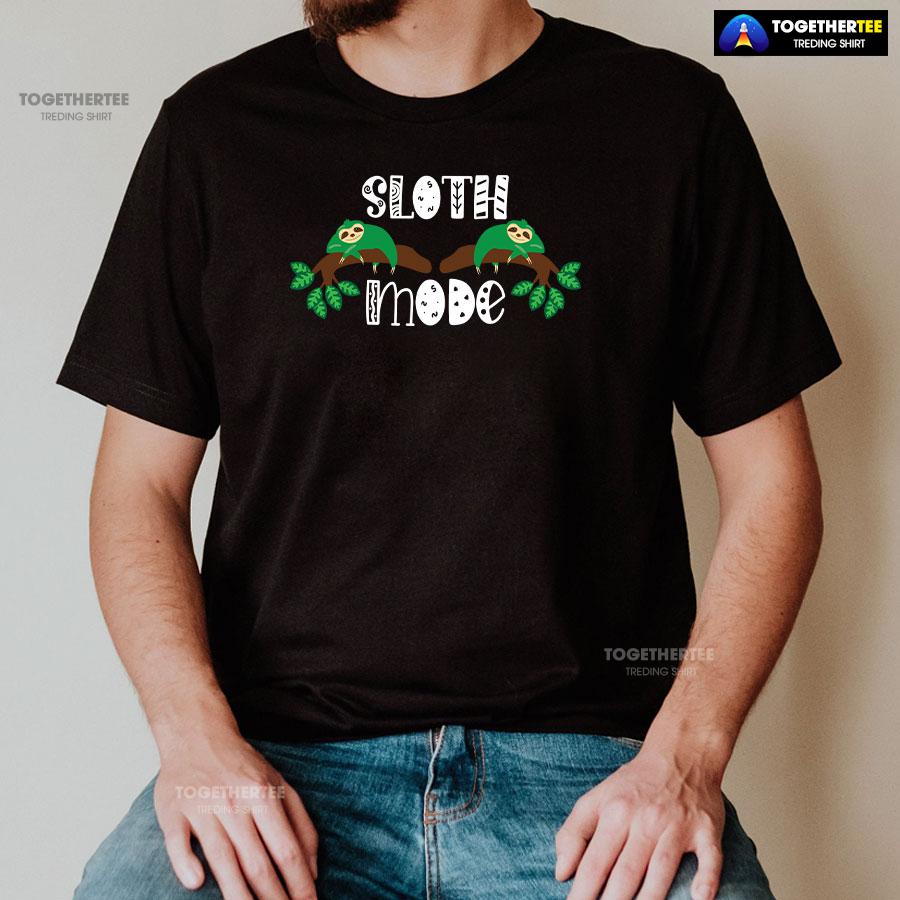 Sloth Mode Green Sloths T-Shirt - Image 2