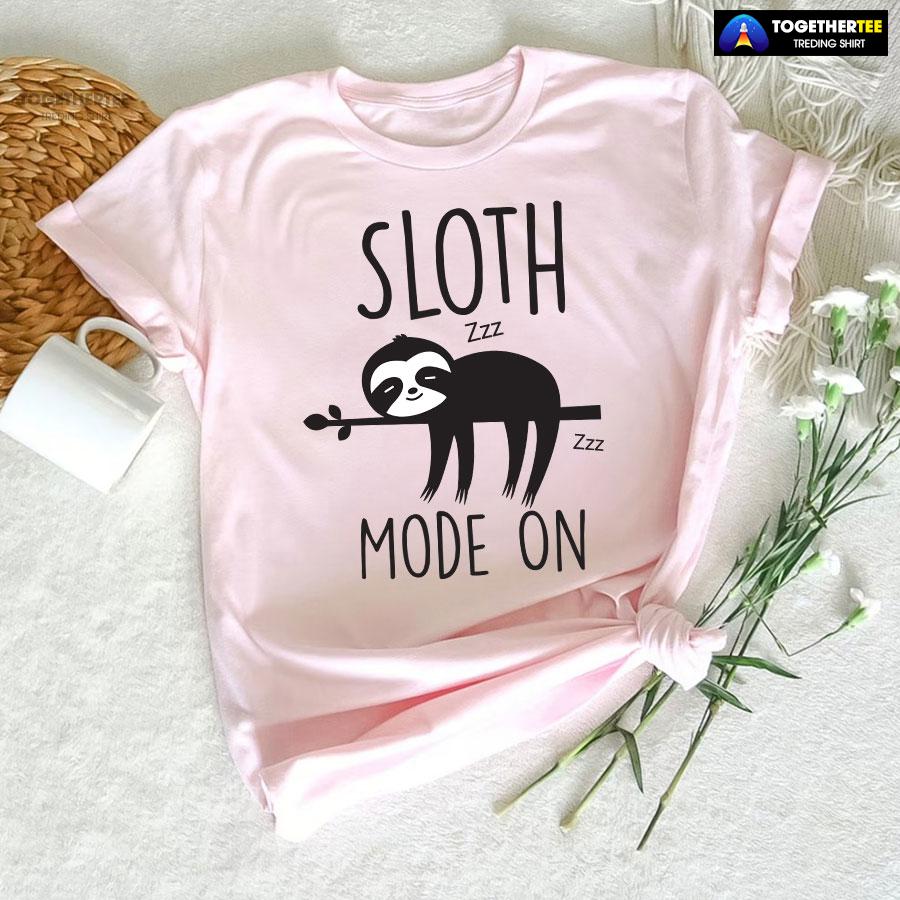 Sloth Mode On Zzz T-Shirt - Image 5