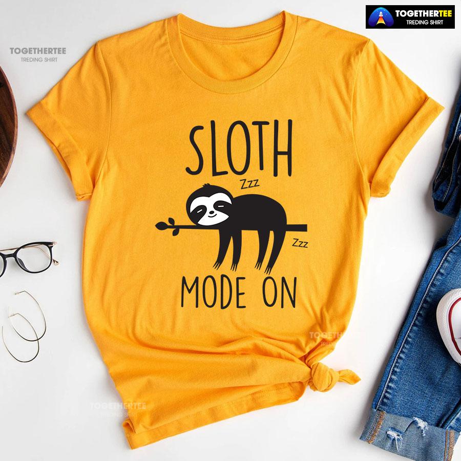 Sloth Mode On Zzz T-Shirt - Image 10