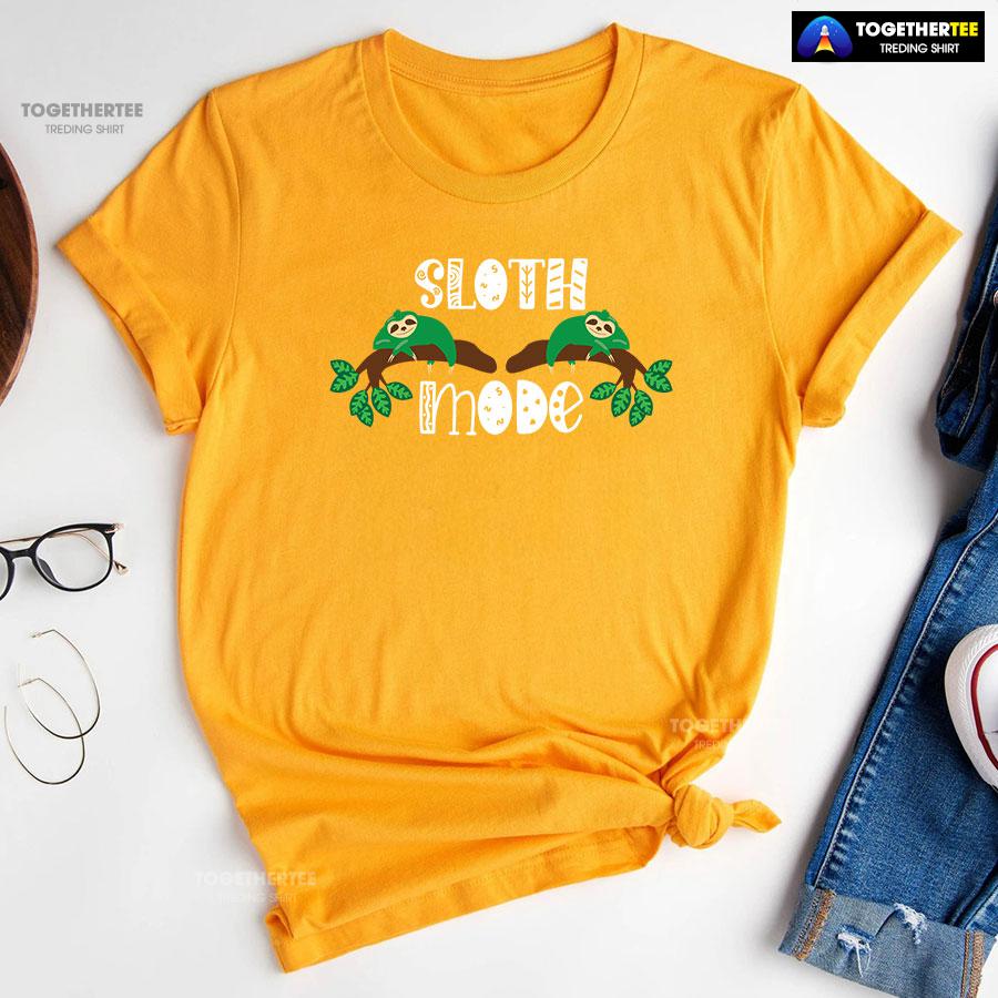 Sloth Mode Green Sloths T-Shirt - Image 10
