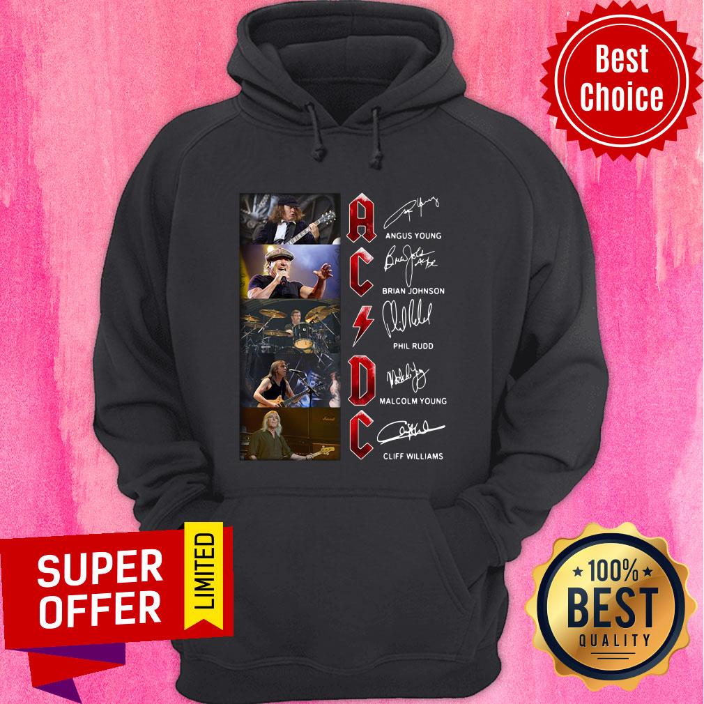 Funny Ac Dc Member Name Signatures Shirt - Image 2