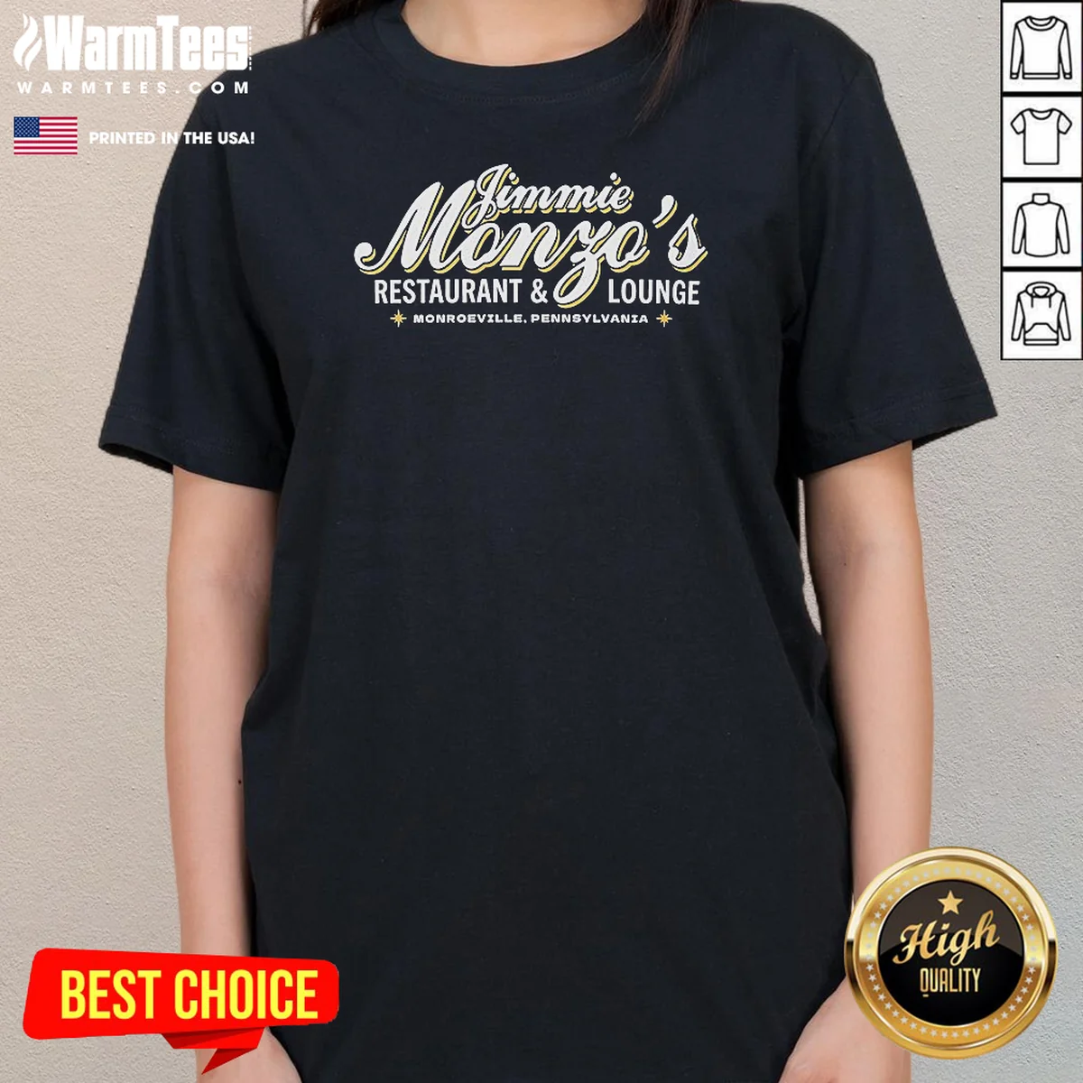 Funny Jimmie Monzo'S Restaurant And Lounge Monroeville Pennsylvania Shirt - Image 2