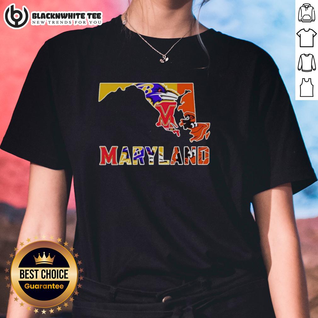 Good Maryland Sports Teams Graphic Transfer State T-Shirt - Image 3