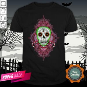 Skull And Candy Cane Dia De Los Muertos Day Of The Dead Shirt