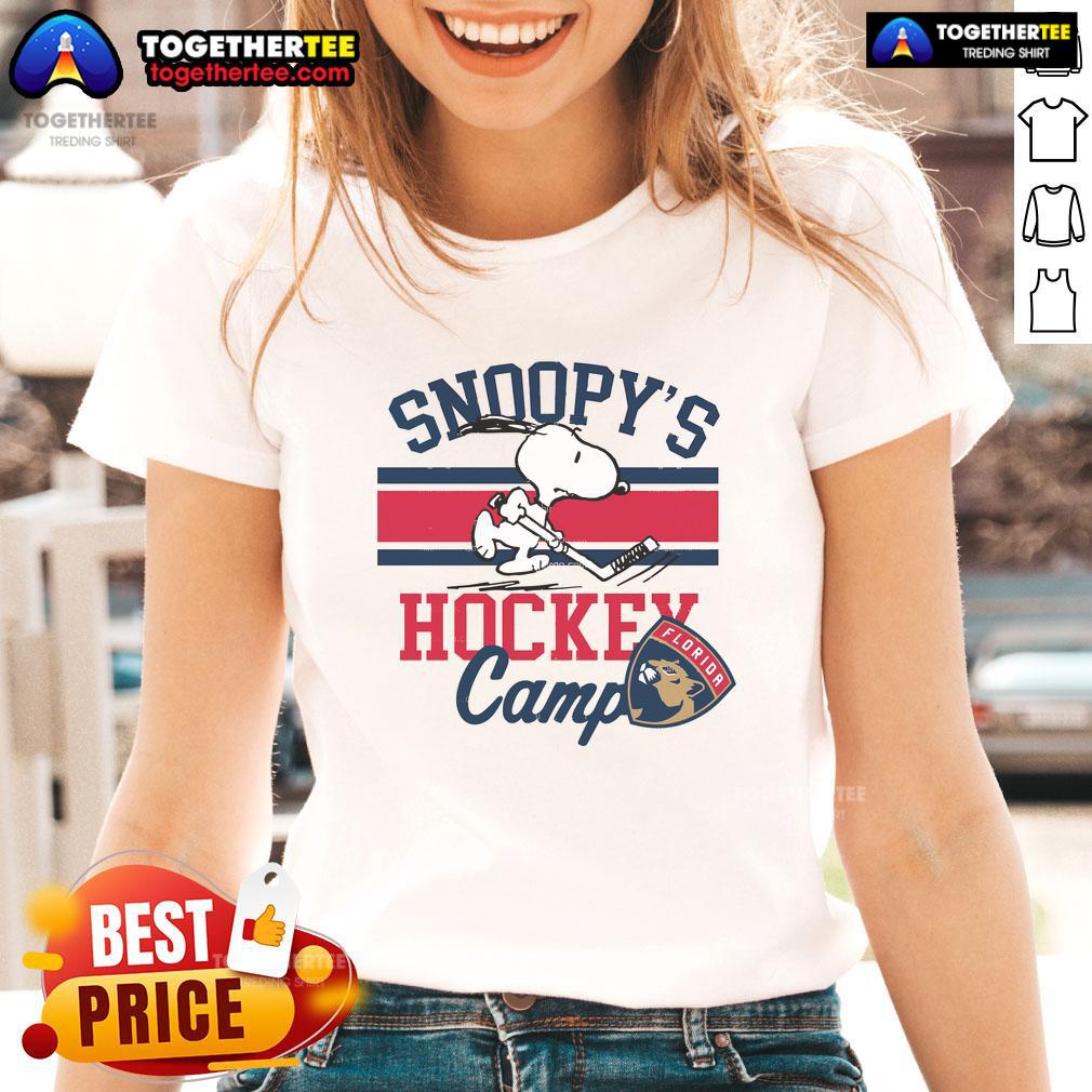 Good Snoopy Florida Panthers Snoopy's Camp Snoopy NHL All Teams T-Shirt - Image 3