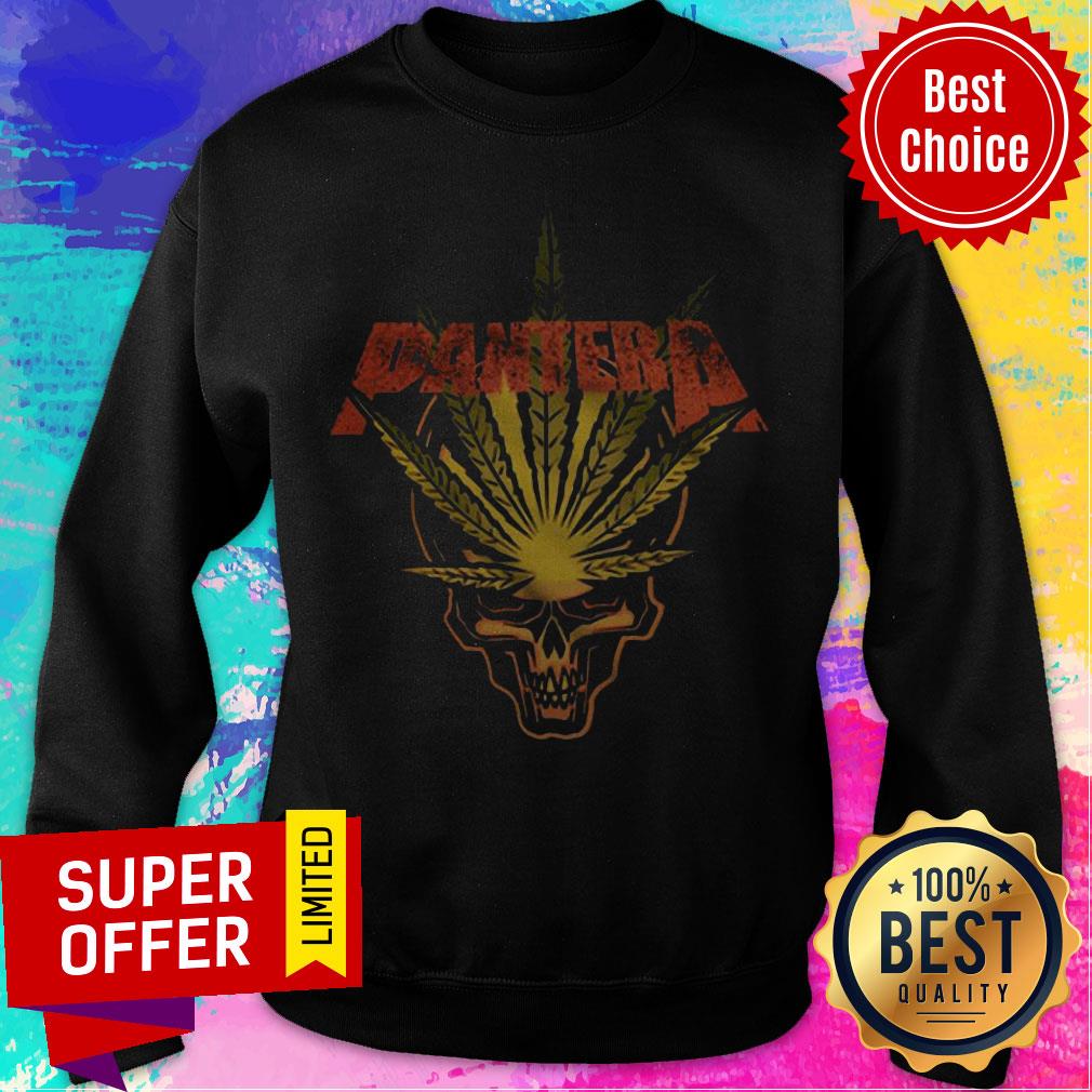 Premium Pantera Weed Leaf Skull Shirt - Image 2