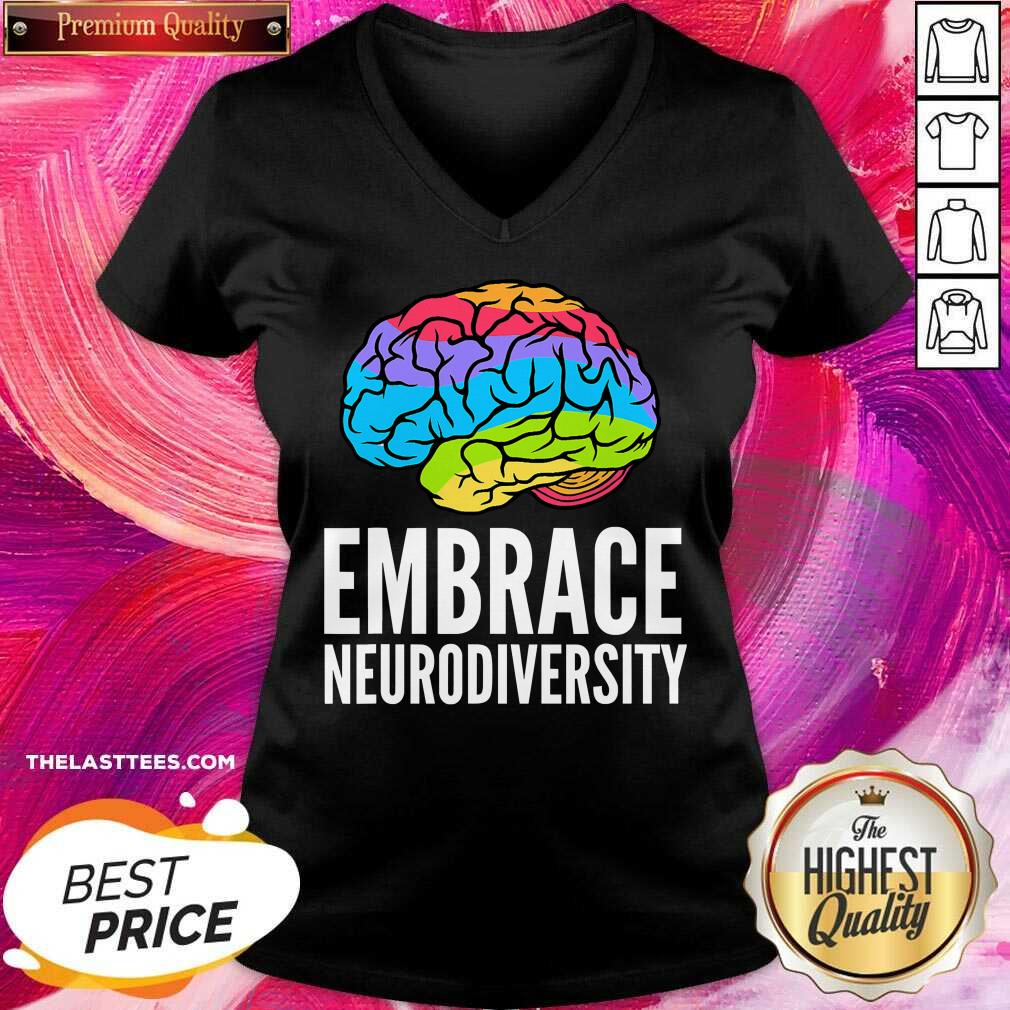 Top Embrace Neurodiversity Brain Adhd Autism Asd Awareness Shirt - Image 2