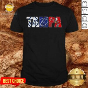 Pretty Tampa Bay Rays Tampa Bay Lightning And Tampa Bay Buccaneers Shirt