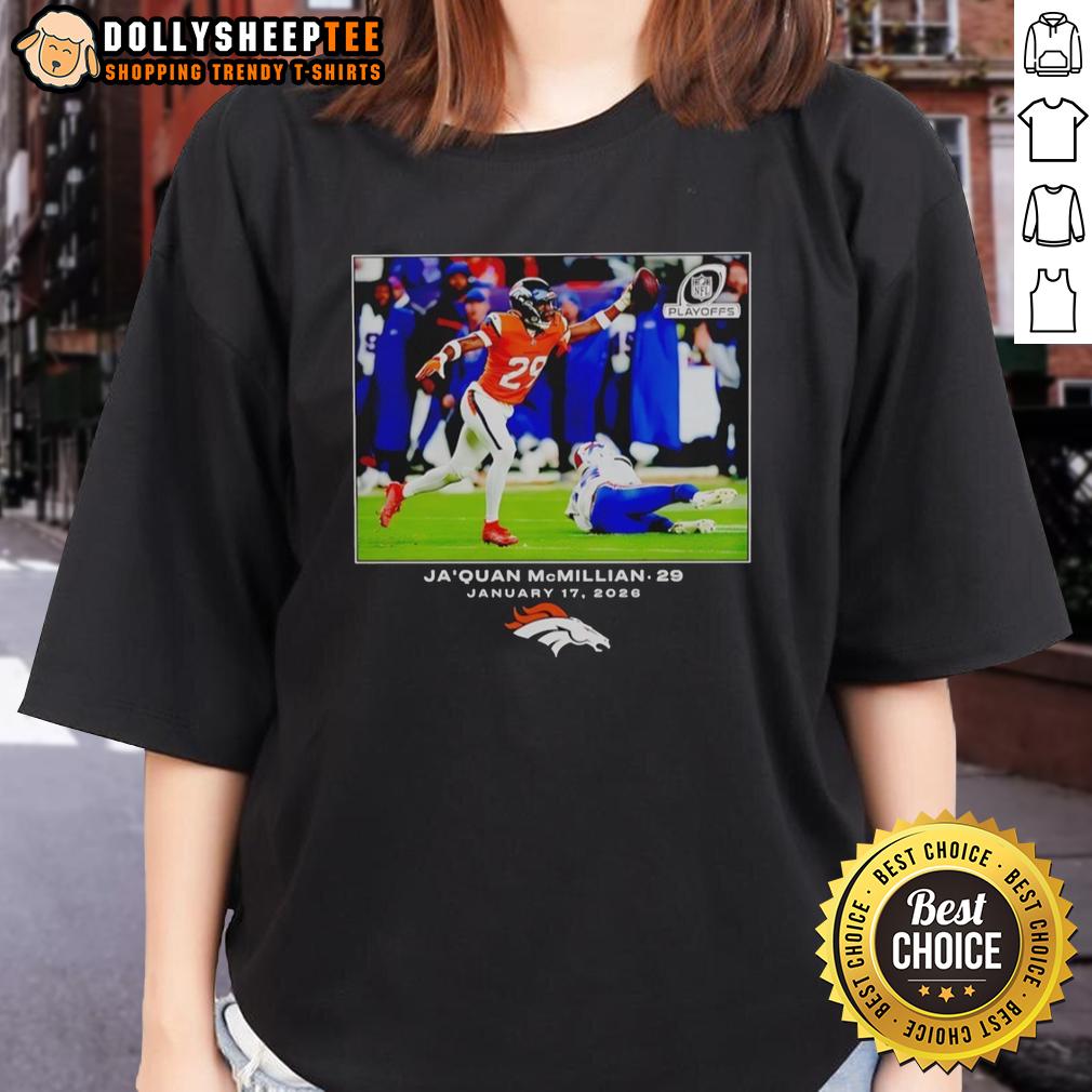 Good Ja'quan McMillian Denver Broncos Football 2026 NFL T-Shirt - Image 3