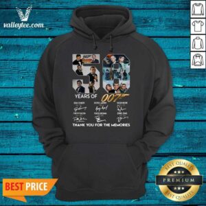 Alternative view of Cute 58 Years Of 007 Thank You For The Memories Signatures Shirt