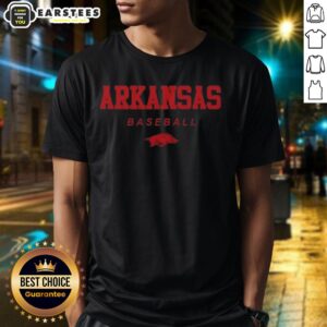 Good Arkansas Razorback Baseball Wordmark And Logo T-Shirt
