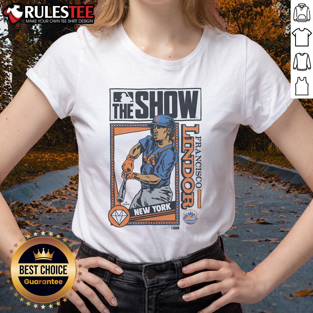 Awesome MLB The Show Mets Francisco Lindor T-Shirt - Image 3