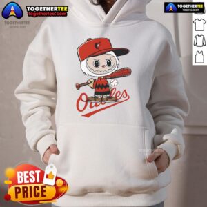 Alternative view of Good Labubu Charlie Brown Baltimore Orioles T-Shirt