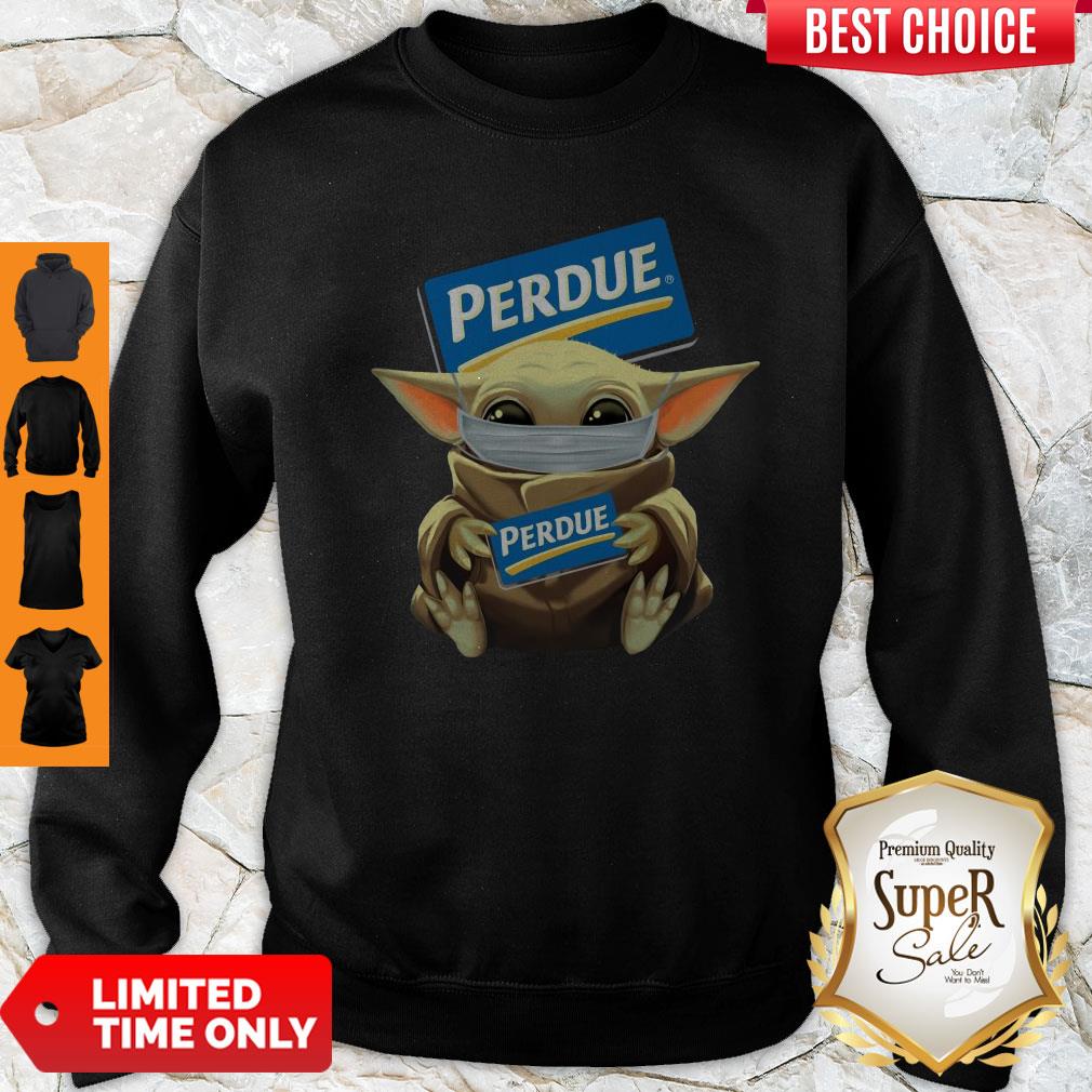 Awesome Baby Yoda Face Mask Perdue Shirt - Image 4