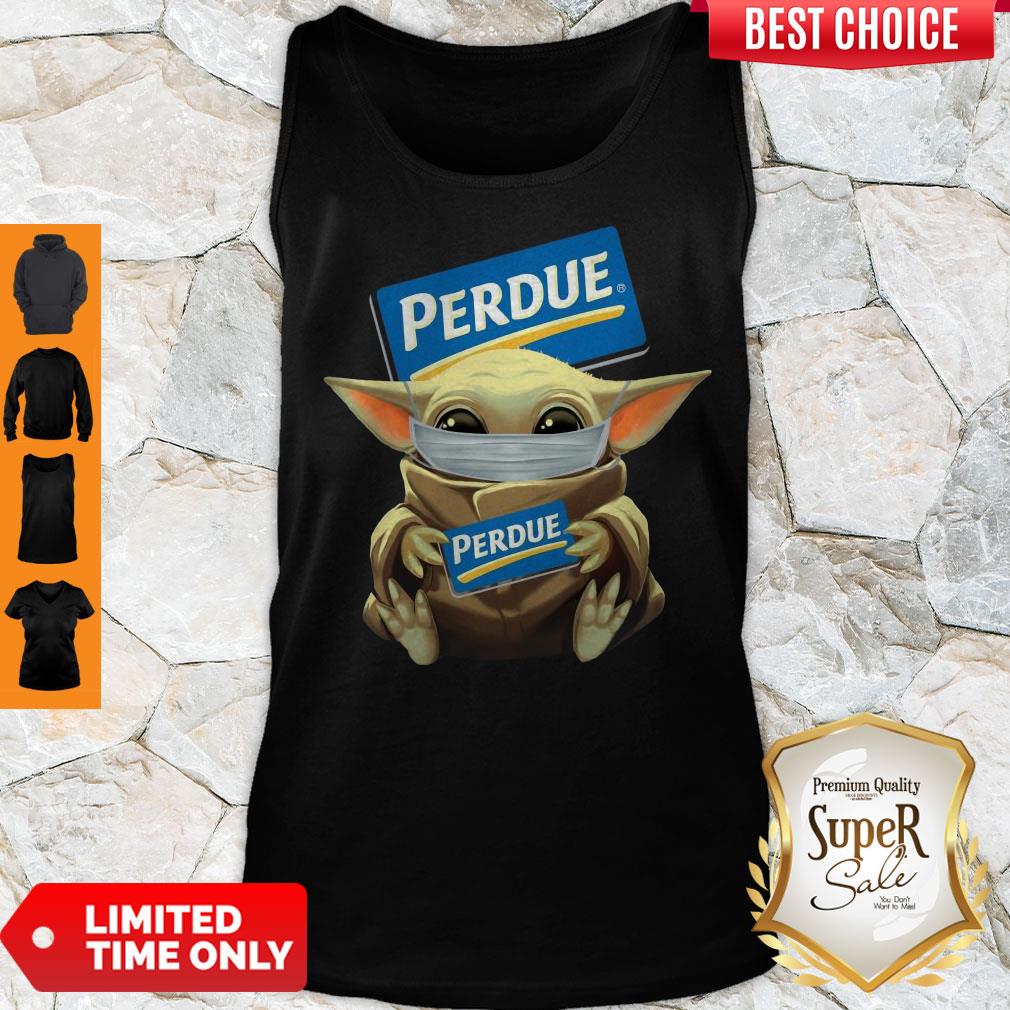 Awesome Baby Yoda Face Mask Perdue Shirt - Image 3