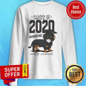 Alternative view of Top Dachshund Class Of 2020 Quarantined Simply Southern Shirt