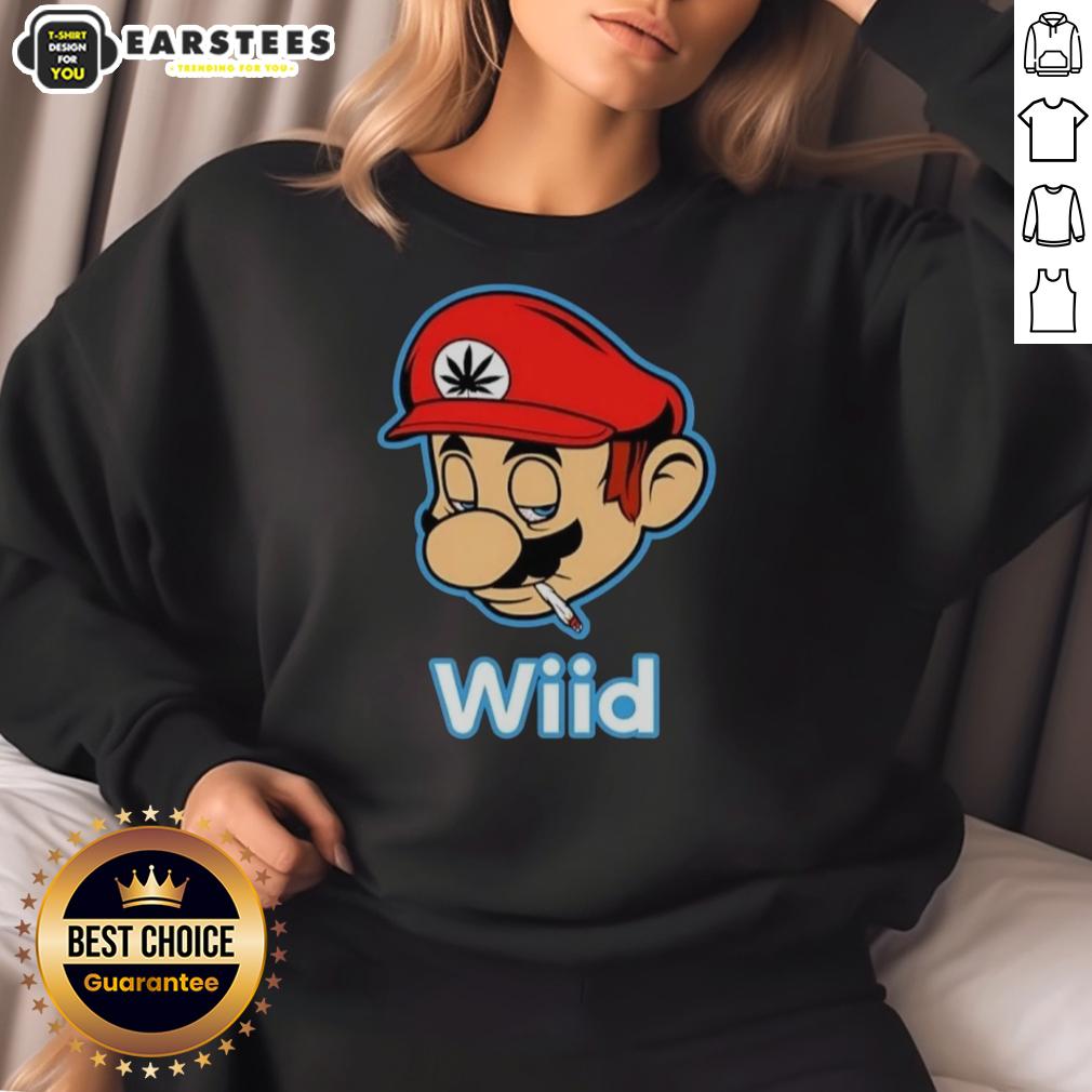 Premium Wiid Super Mario Smoking Weed T-Shirt - Image 5